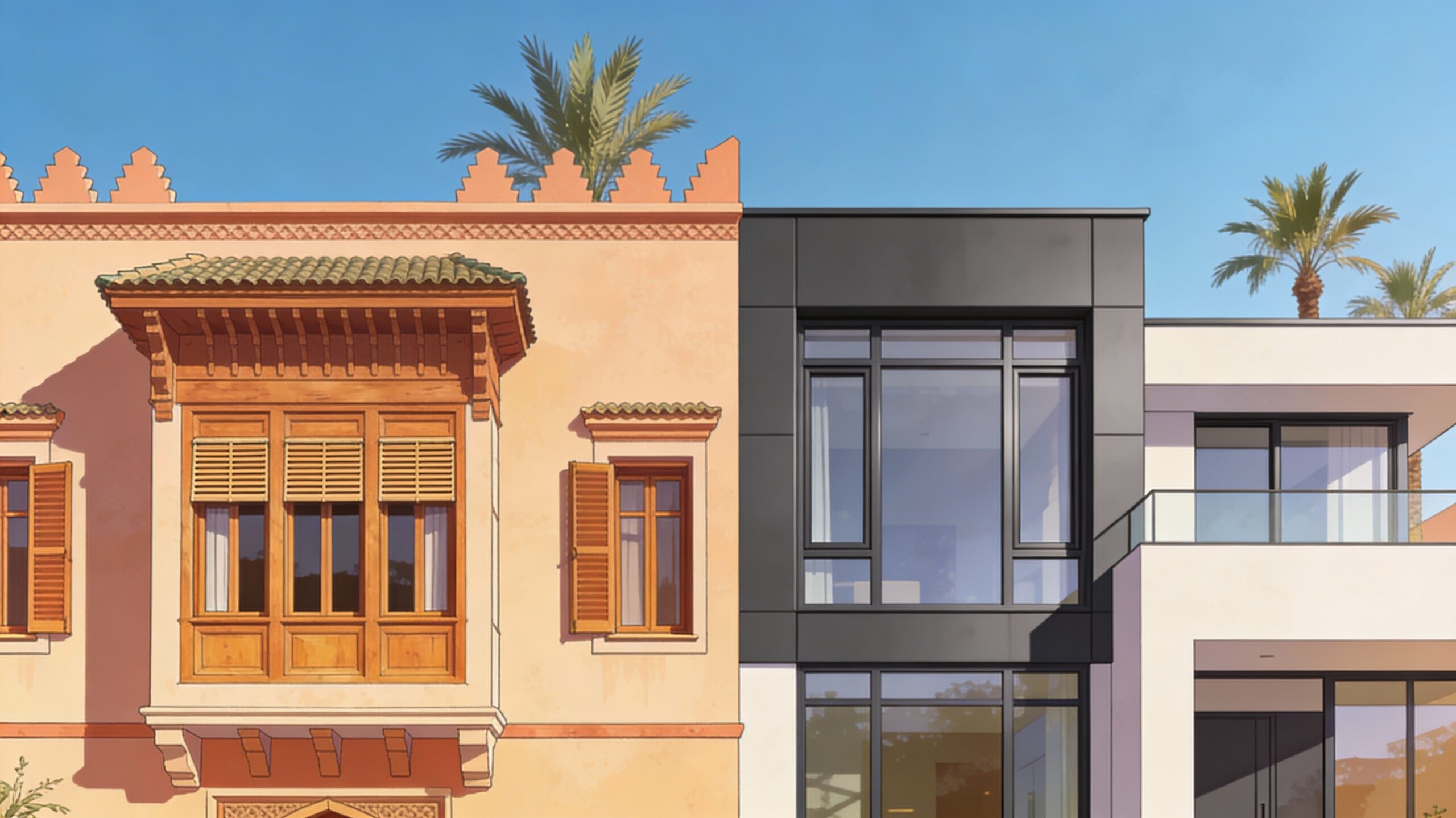 Fenêtres à Marrakech : bois ou aluminium, que choisir pour le climat local ?